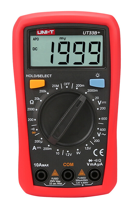 UNI-T UT33B+ Digital Multimeter LARGE LCD DC/AC Ω Amp Res Backlight SHIP FROM US