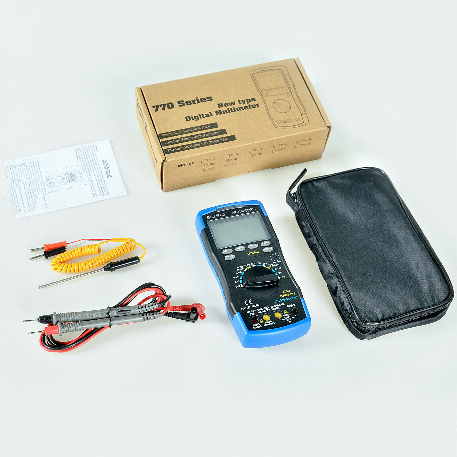 Voltmeter TRMS 6000 Count AC/DC NCV 1000V 20A Bluetooth Test Digital Multimeter