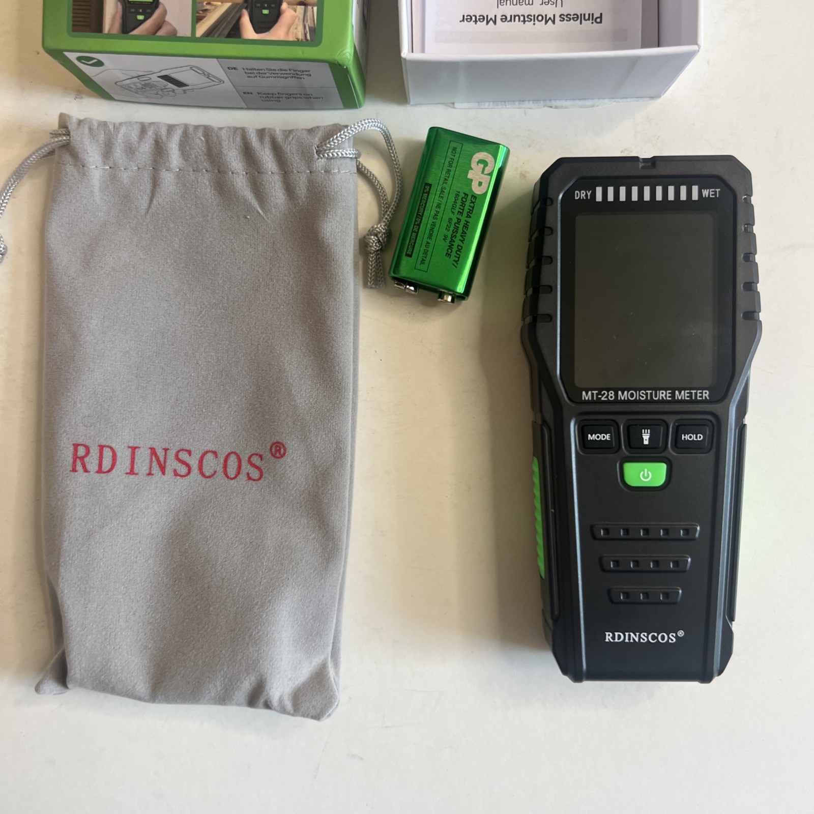New RDINSCOS Digital Wood Moisture Meter Pinless Type