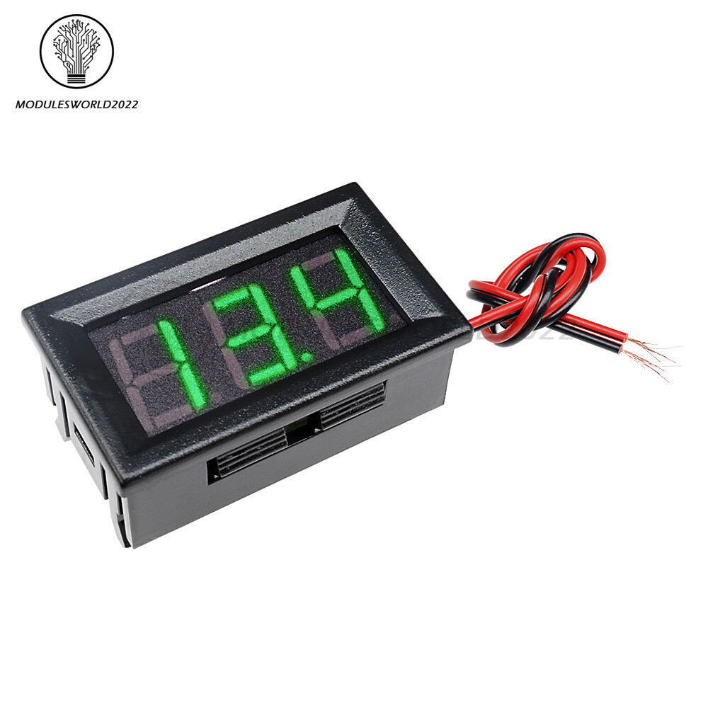 0.56″ DC AC 5V-30V-500V Digital Voltmeter Voltage Panel Meter Color LED Display