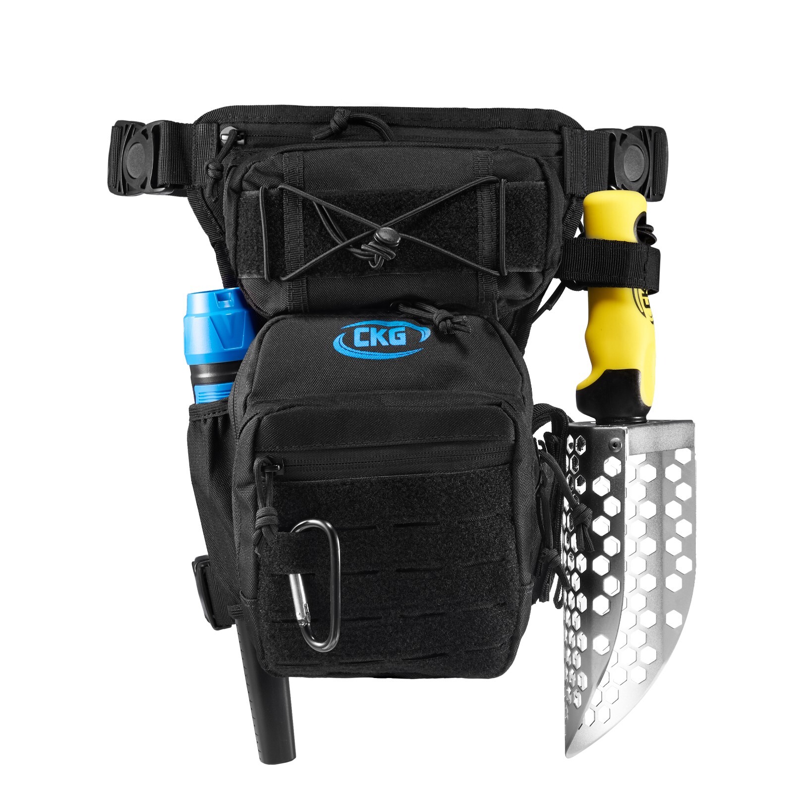 CKG Leg Bag for Metal Detecting – Waterproof Thigh Pouch for Pinpointer & Shovel