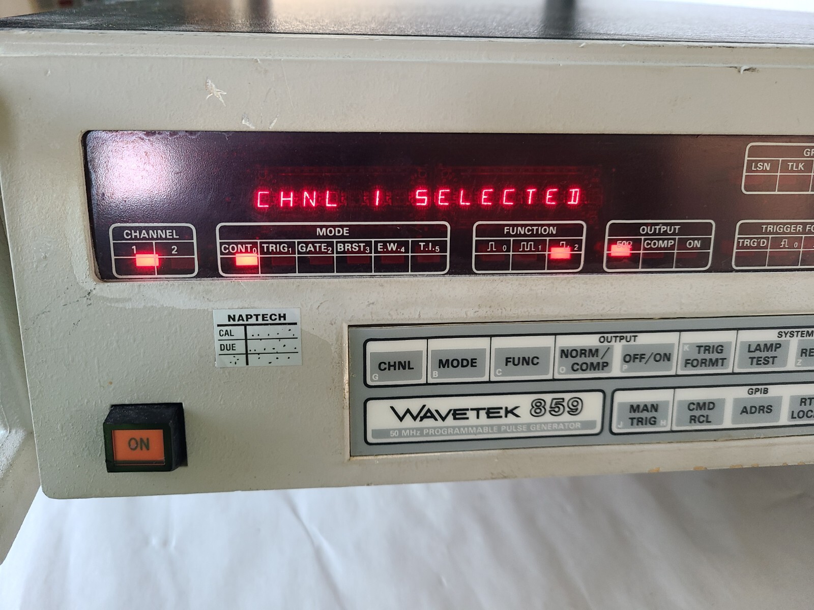 Wavetek 859 50mhz Programmable Pulse Generator, Powers Up, Untested
