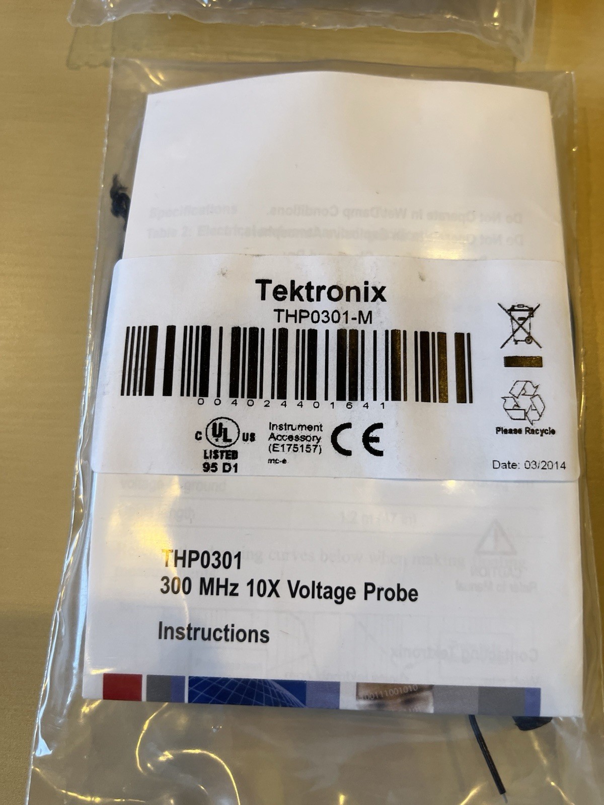 4 Color Set of Tektronix THP0301 300 MHz 10C Voltage Probe Accessories