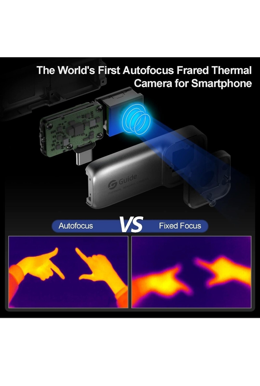 NEW Guide MobIR 2S Auto Focus Thermal Imager Smartphone Infrared 10x Macro Lens