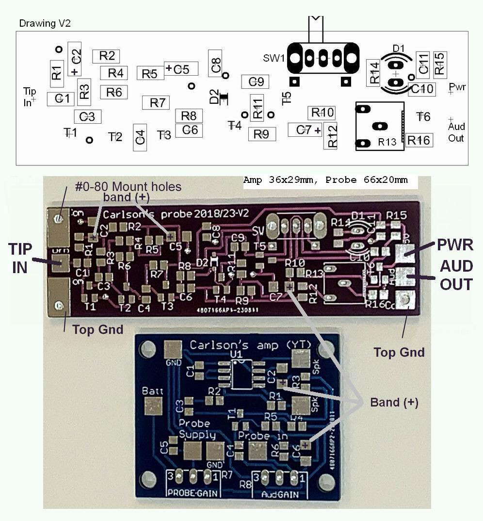 Carlson Super Probe MK3 Assembled & Tested PCBs From YouTube with SS Probe Kit