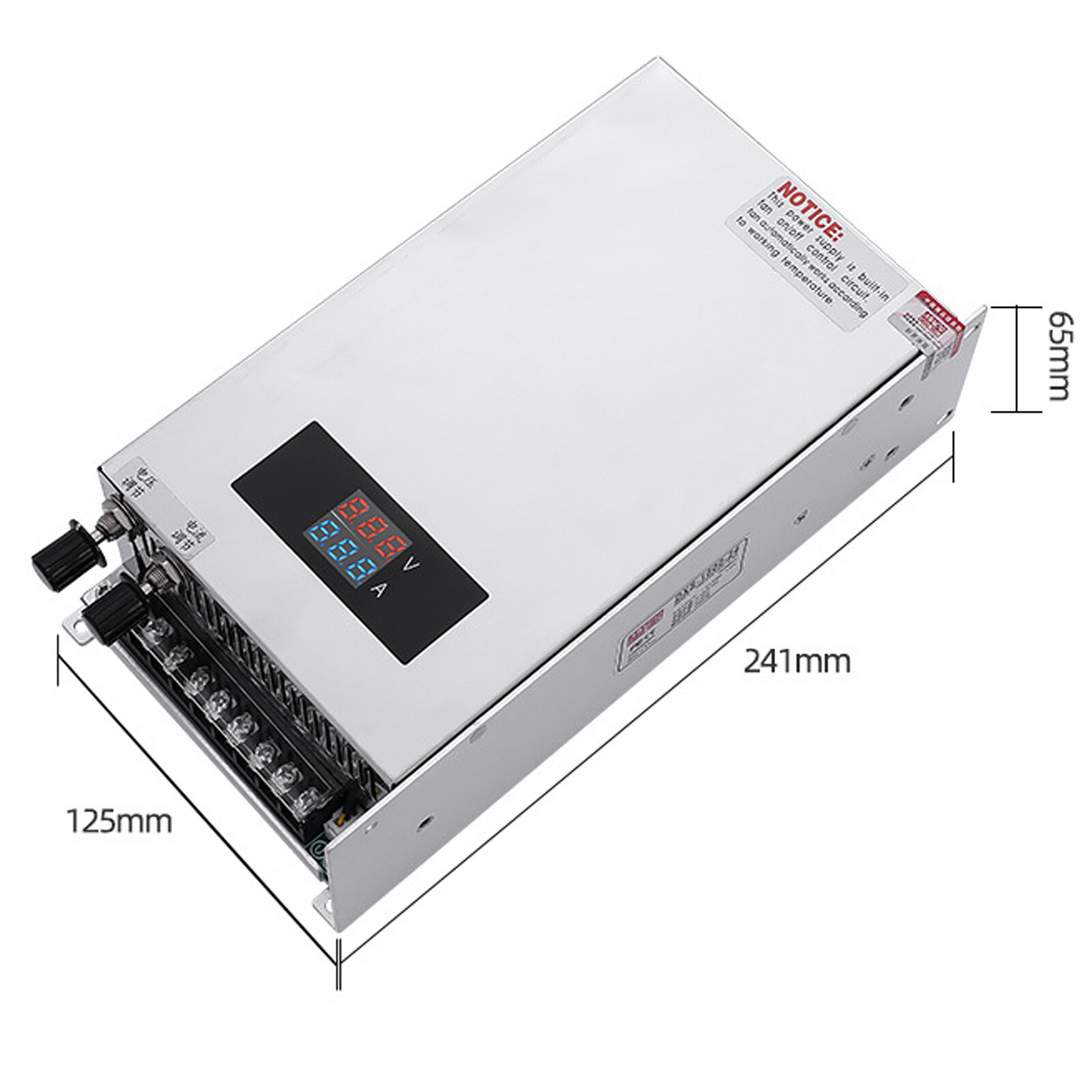 Adjustable Switching Power Supply AC DC 1000W 48V 20A Voltage Current Power New