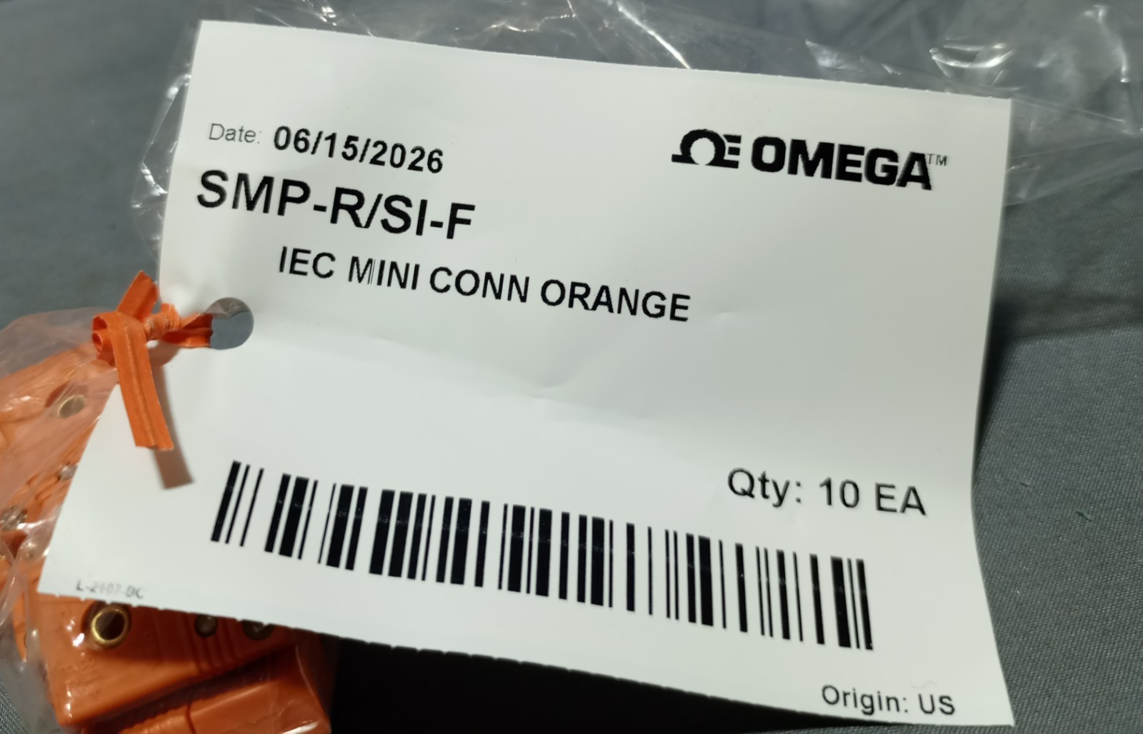 Lot Of 10 Omega SMP-R/SI-F Iec Mini Conn Orange