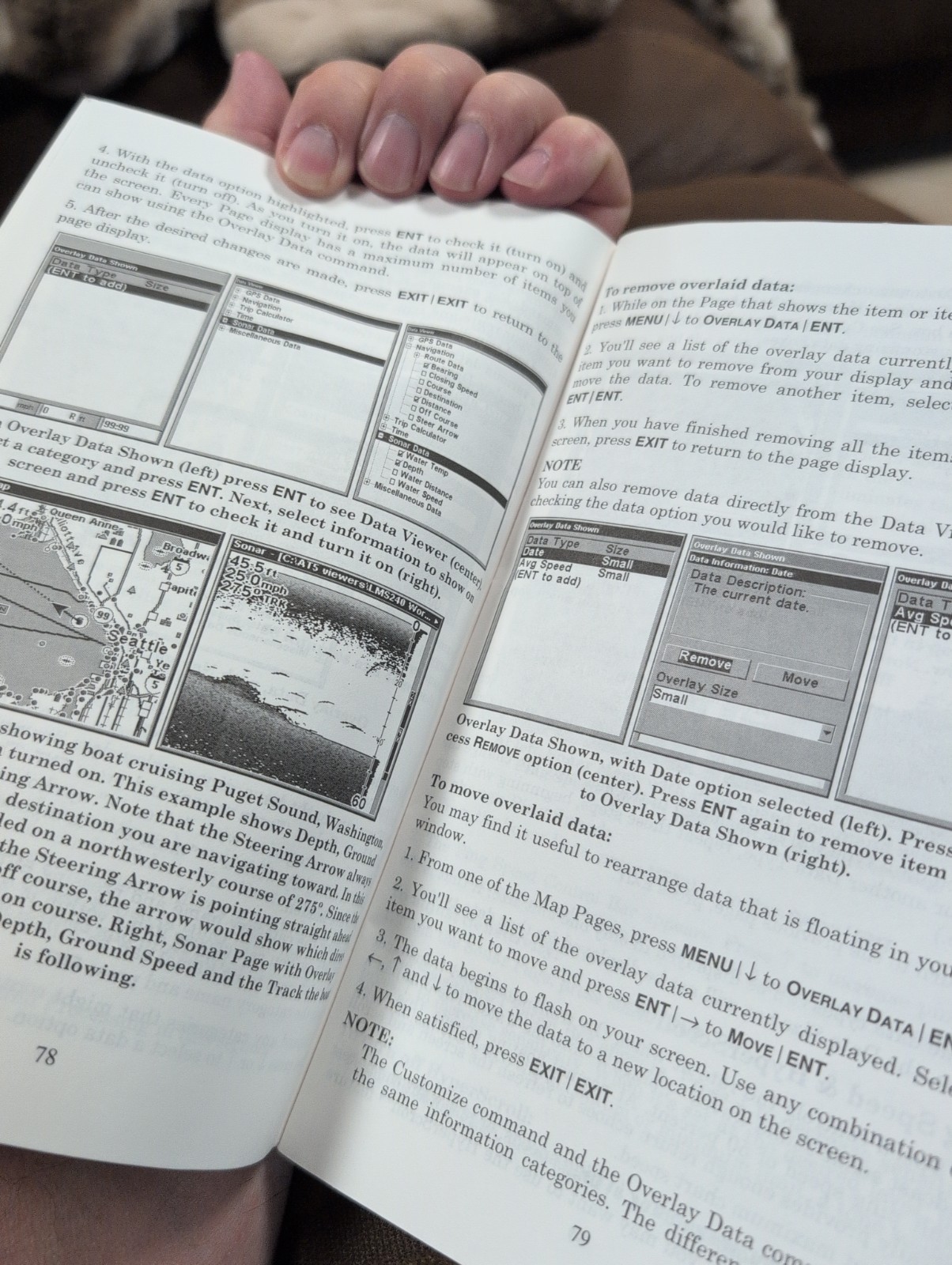 Lowrance LMS-332C LMS-337C DF Fish Finder Sonar Operation Manual Instructions
