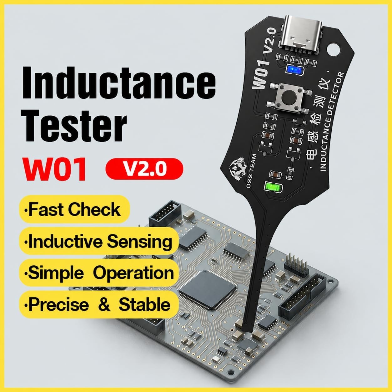 Electromagnetic Inductance Tester 2 Pcs, in-Circuit Inductor Tester, Inductio…
