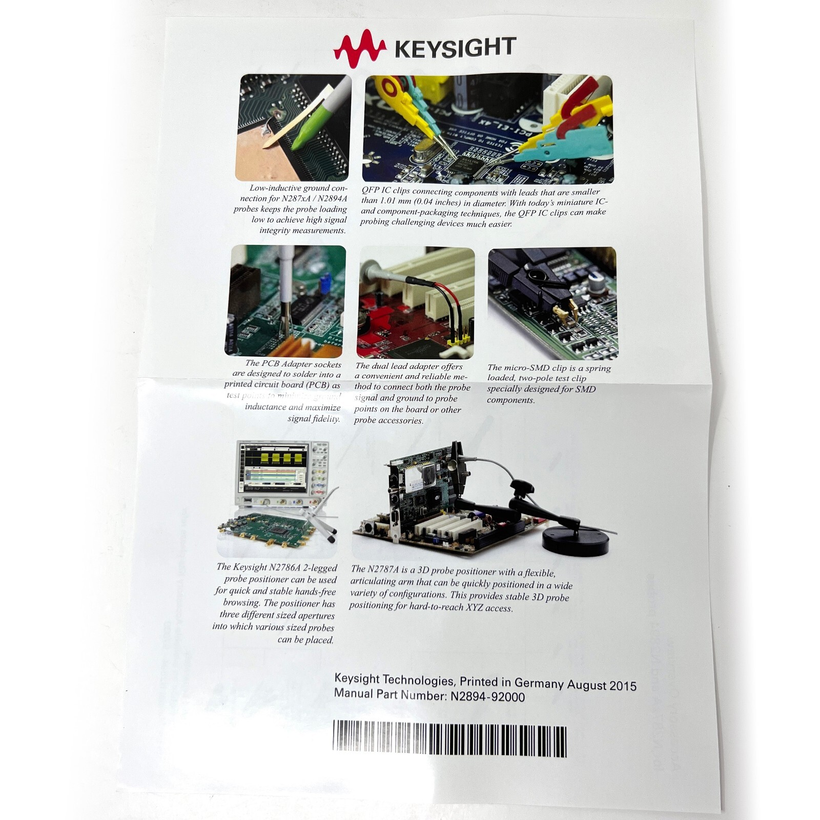 Keysight N2873A Passive Probe 10:1 500MHz with N2873-60001 Kit – Made in Germany