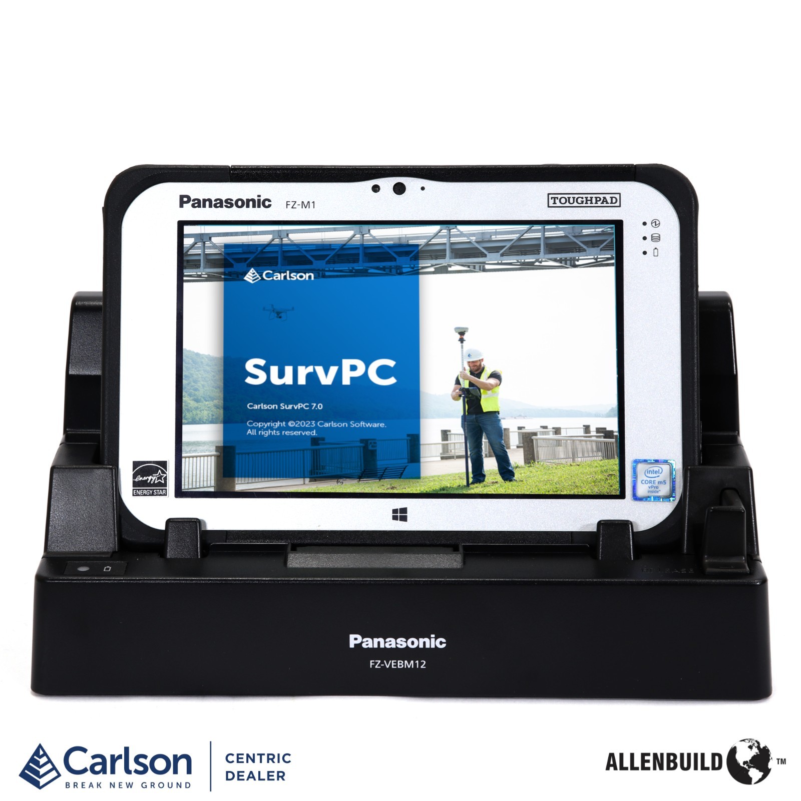 Panasonic Toughpad FZ-M1 Rugged Tablet with Carlson SurvPC 7