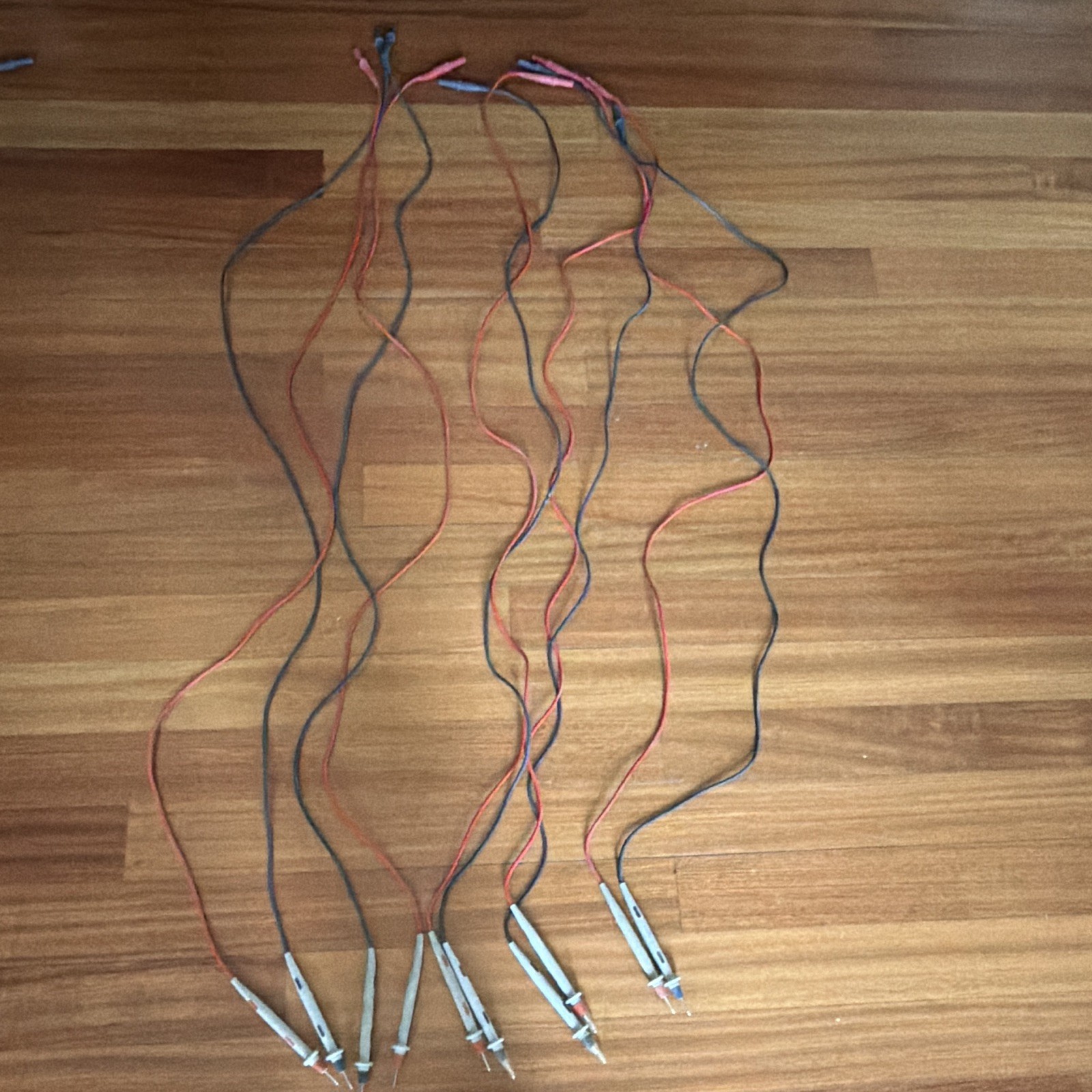 5 Pairs Agilent Red/Black Multimeter Test Leads 48in Probe Tips 10A