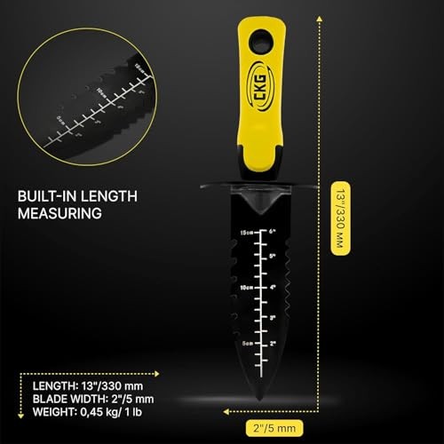 Metal Detector Shovel Stainless Steel Digger with Sheath, Yellow
