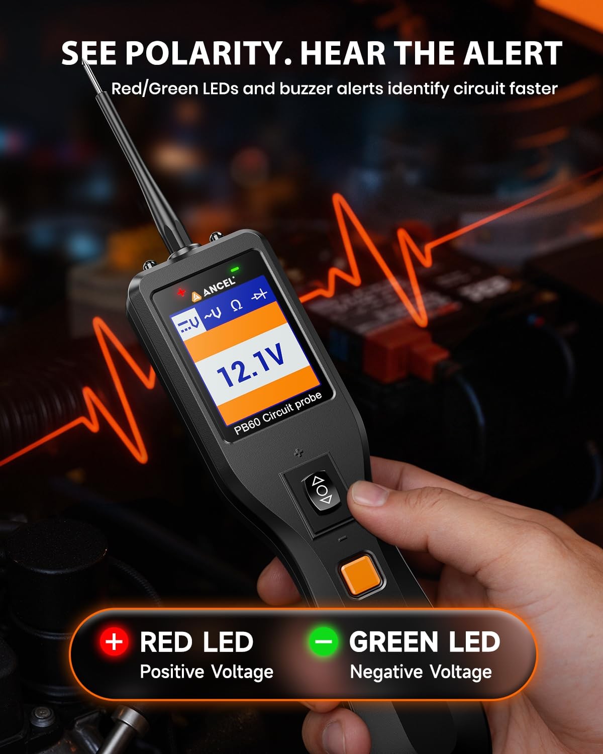 Ancel Pb60 Automotive Power Circuit Probe Tester 12-24V All-In-One Electrical