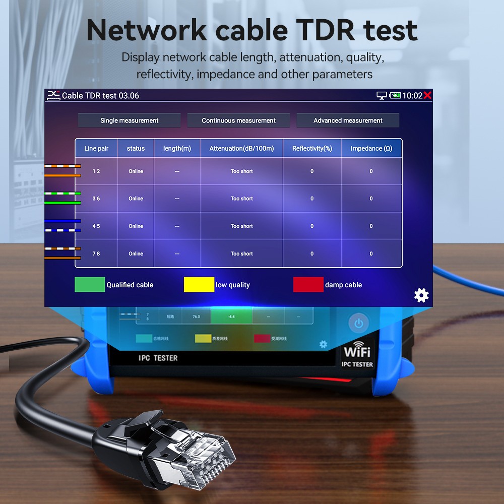 NOYAFA NF-IPC725 CCTV IP Camera Tester 5.5″ Touch Screen PoE Cable Analyzer