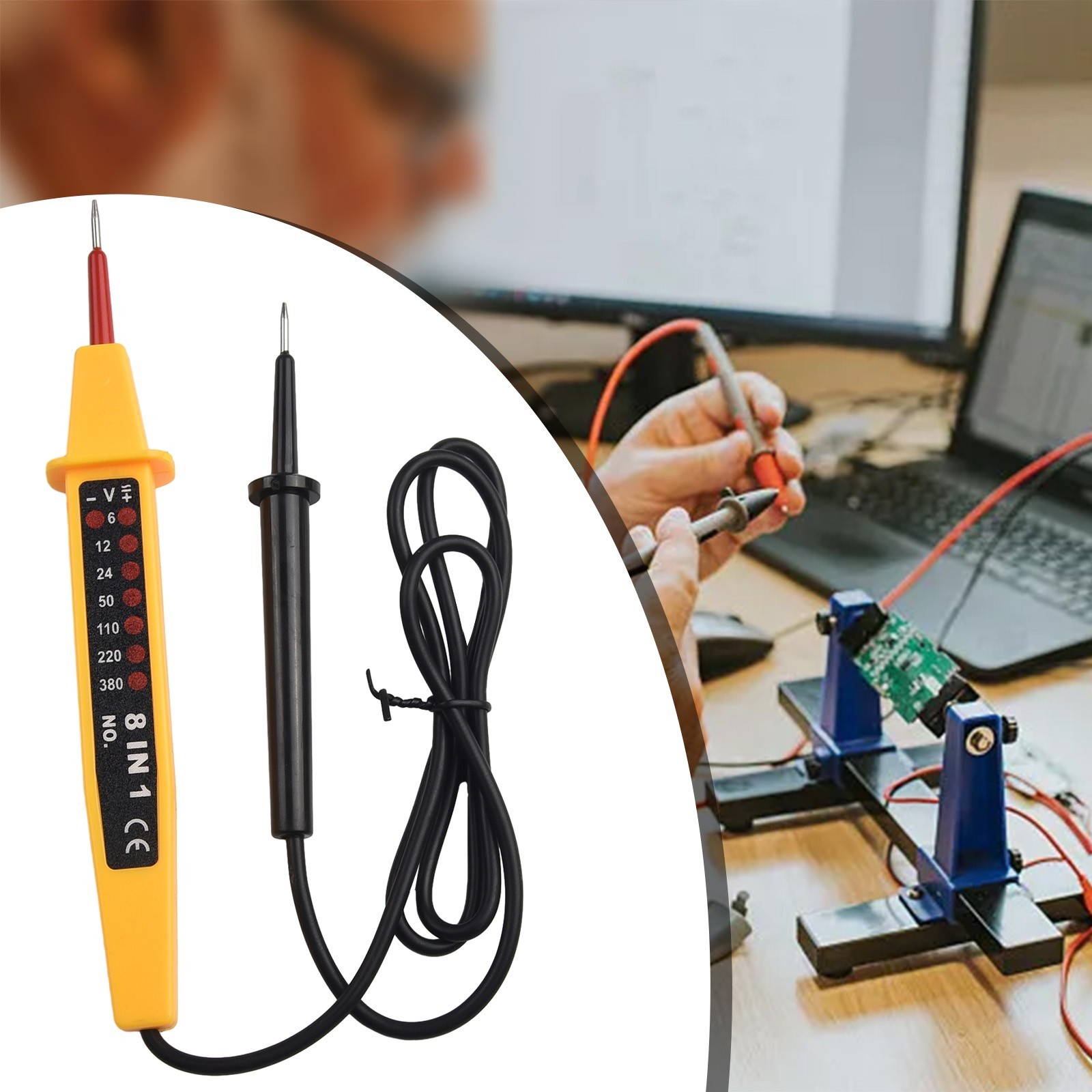 8 In1 Voltage Tester Voltage Tester Plastic 110 – 220 – 380VAC 148*17*26mm