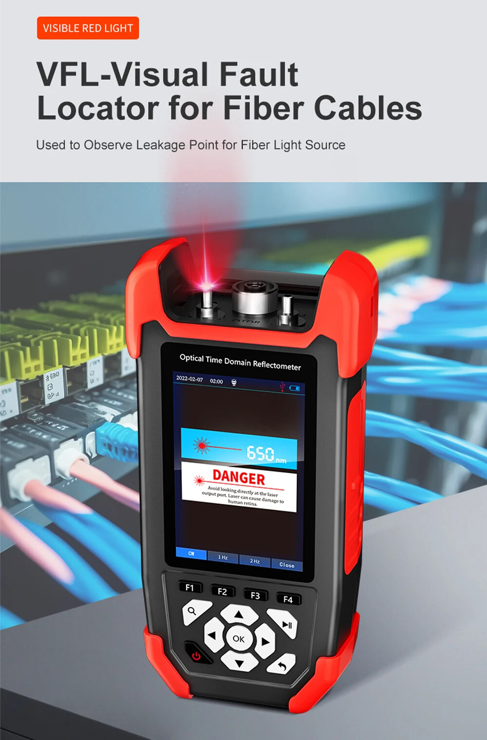 3.5in LCD Screen Fiber Tester 1310/1550nm Optical Time Domain Reflectometer