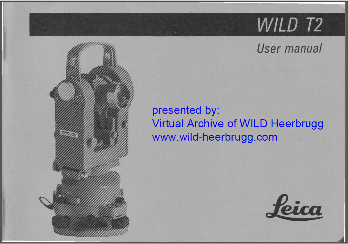 Wild Heerbrugg T2 (mod) user manual – PDF File in English or German