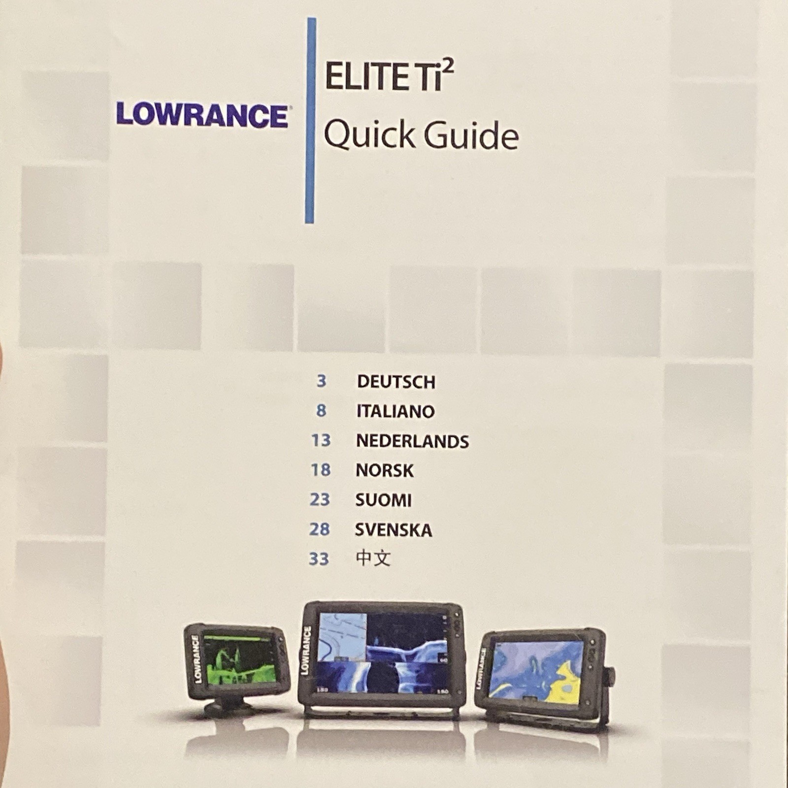 Original Lowrance Elite Ti2 Installation Manual Quick Guide Mounting Templates