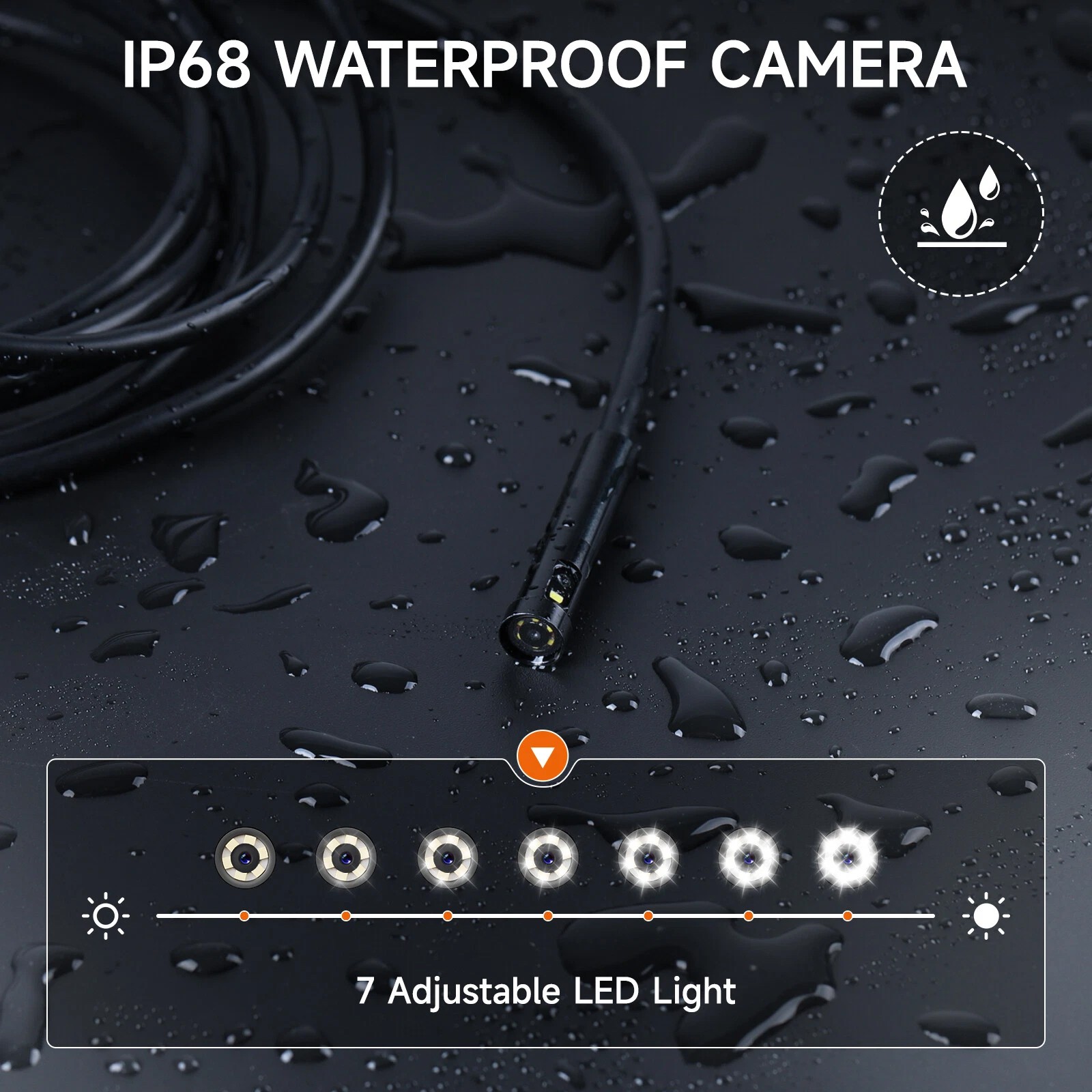 1080P HD Industrial Endoscope Borescope LCD 4.3″ 8.5mm Inspection Snake Camera