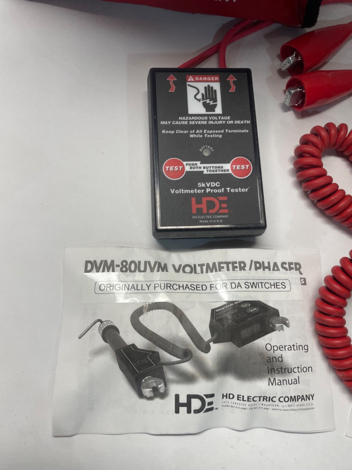 HDE Electric DVM-80UVK 80UVM Universal Digital Voltmeter 5V-40kV Backlit Grade
