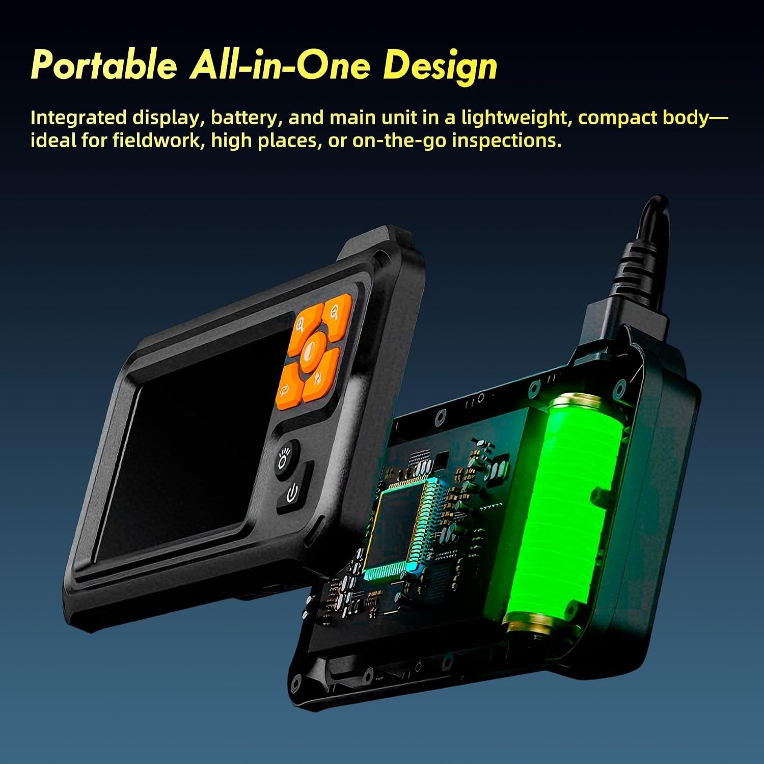 Industrial 1080P Inspection Camera with Lighting – 4.3 Inch Screen & Accessories