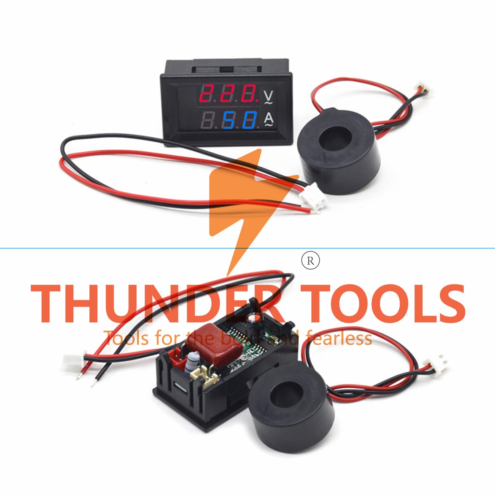 Thunder Tools Digital Double Color Blue & Red Led Display Voltmeter