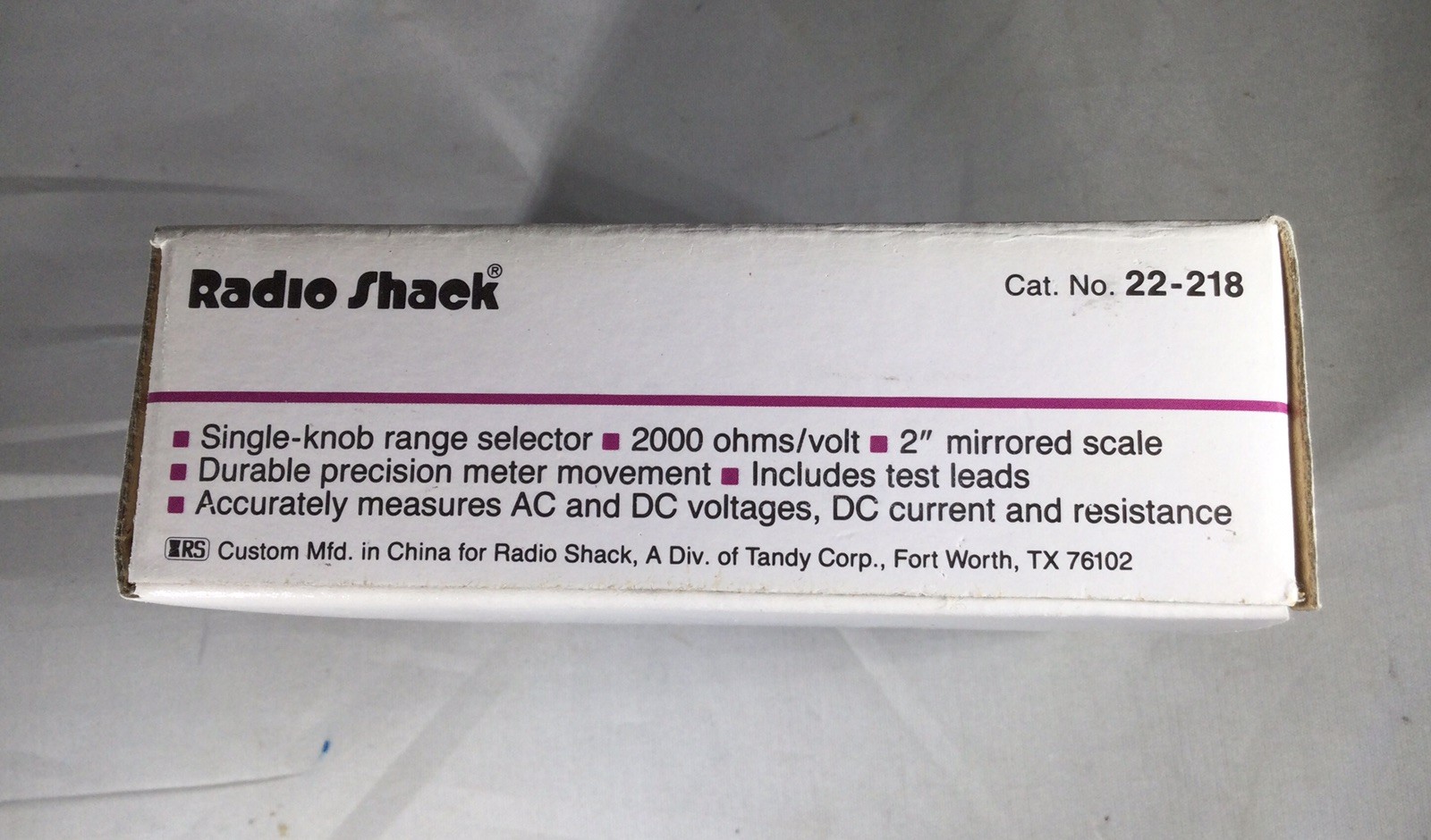 Vintage RadioShack 8 Range Multi Tester 22-218 Multimeter New In Box