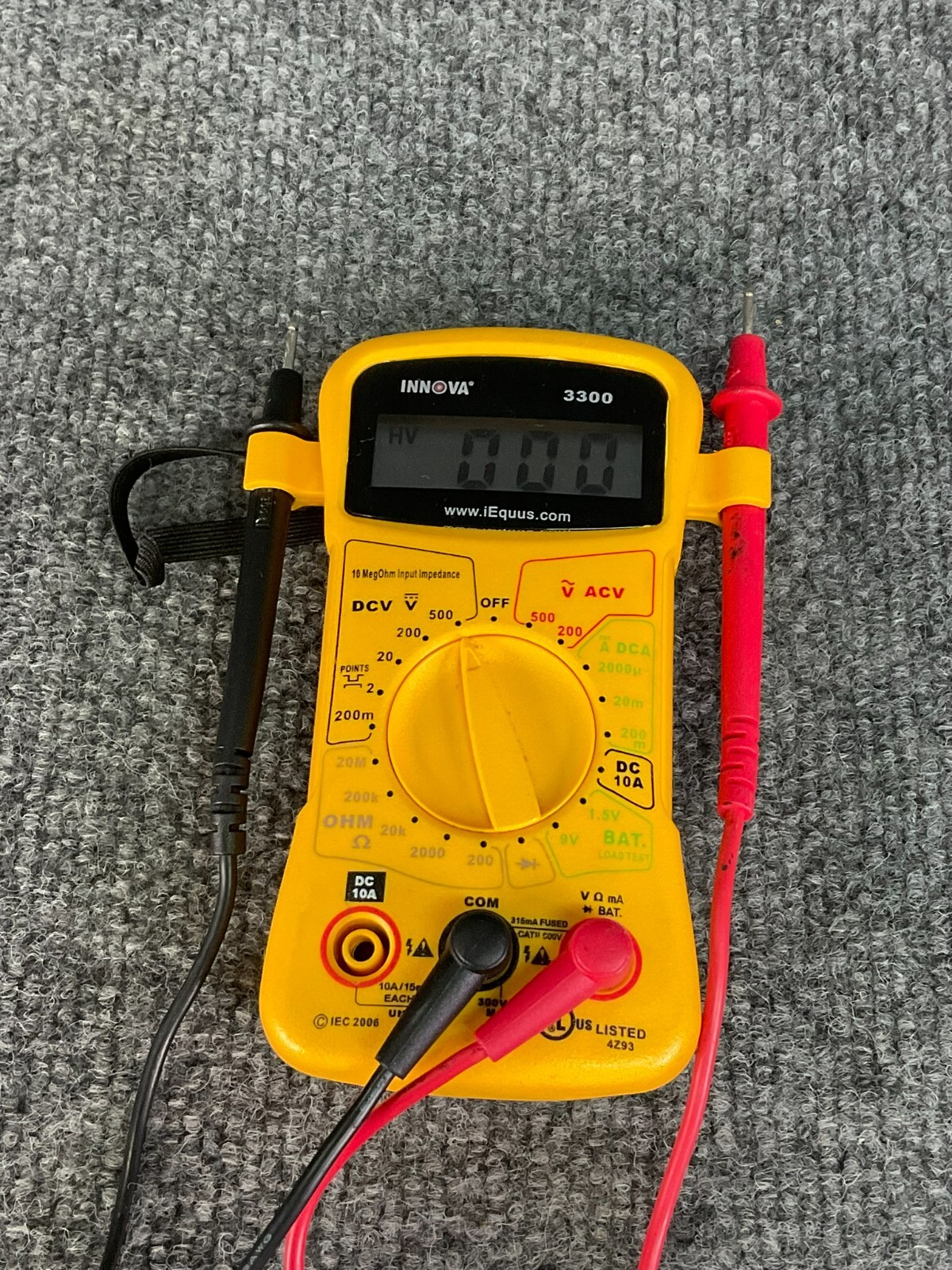 INNOVA 3300 Digital Multimeter Tester Continuity Voltage DMM 27002