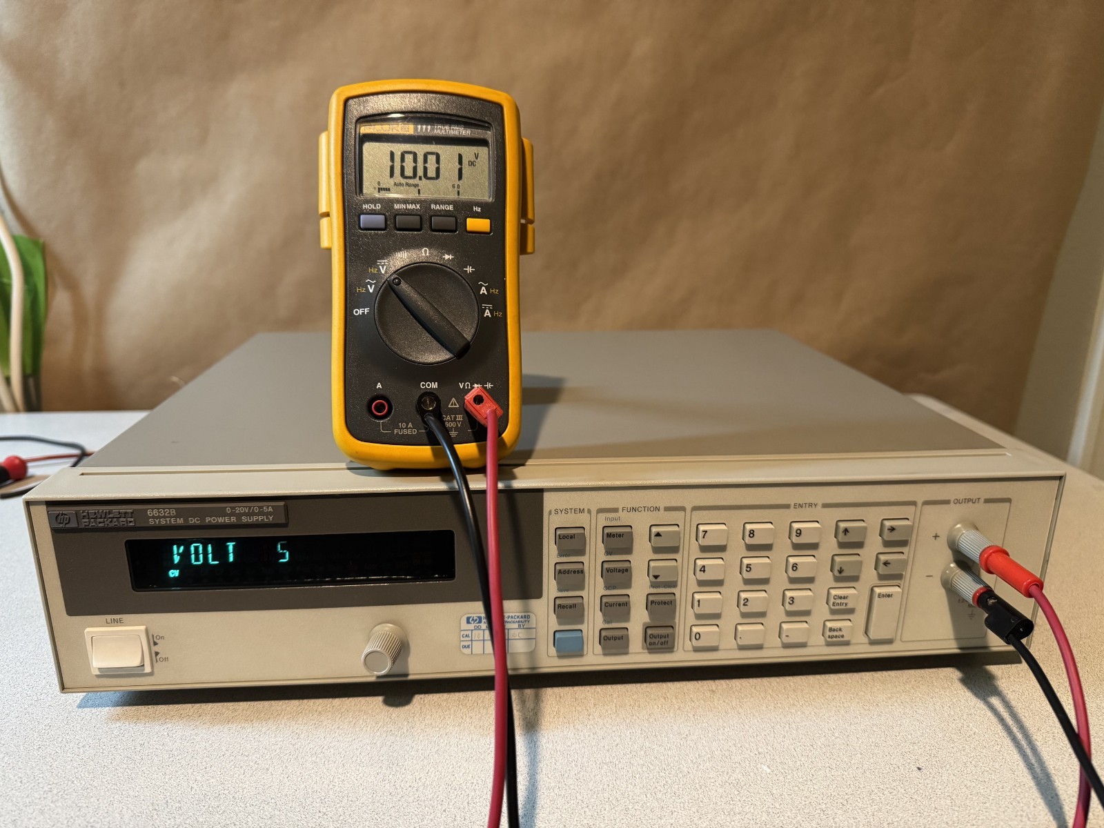 HP 6632B System DC Power Supply 0-20V/0-5A 100W