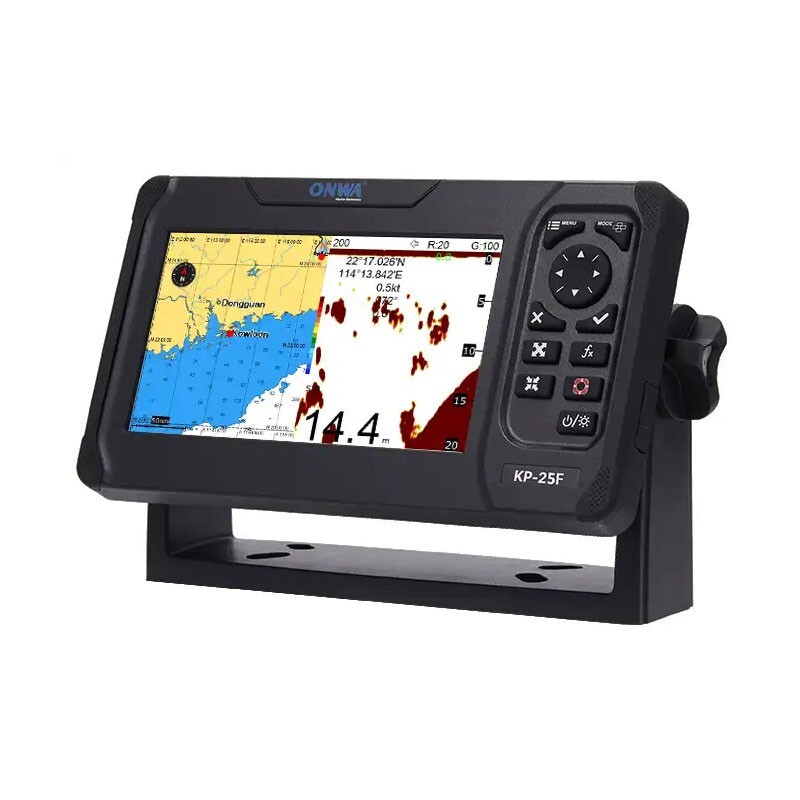 ONWA KP-25F 5” LCD Multifunction Marine GPS Chart Plotter Built-in Fish Finder