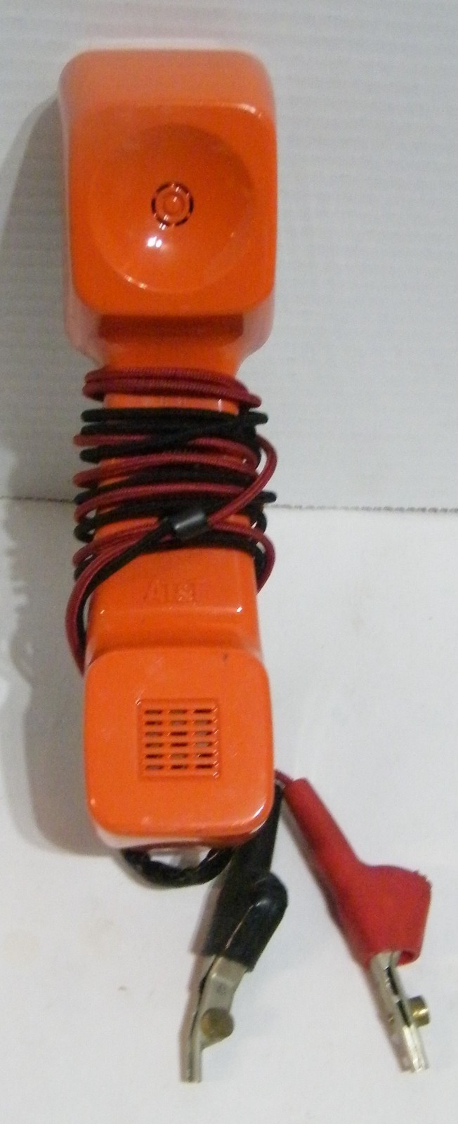 Vintage AT & T Craft Test Set Phone Lineman’s Handset Orange Model 1015