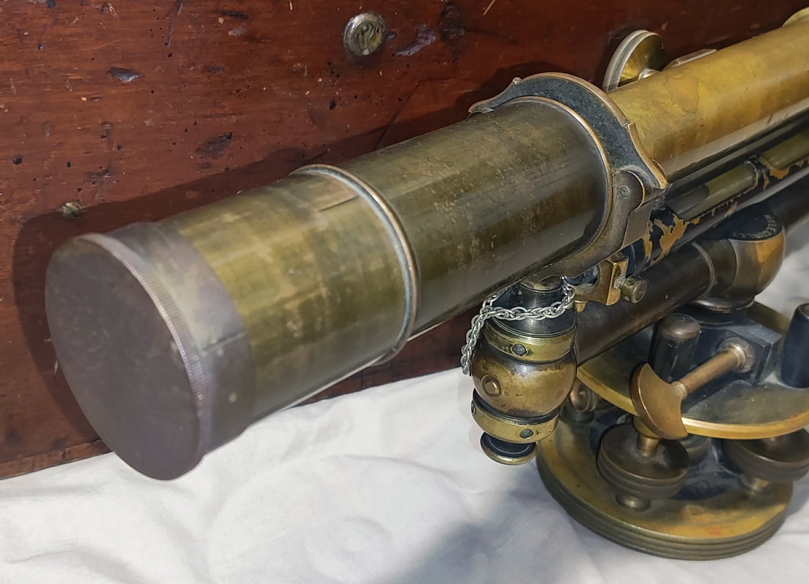 Early 1900’s W&LE Gurley 21” Brass Surveyor Wye Level Transit with Wooden Case