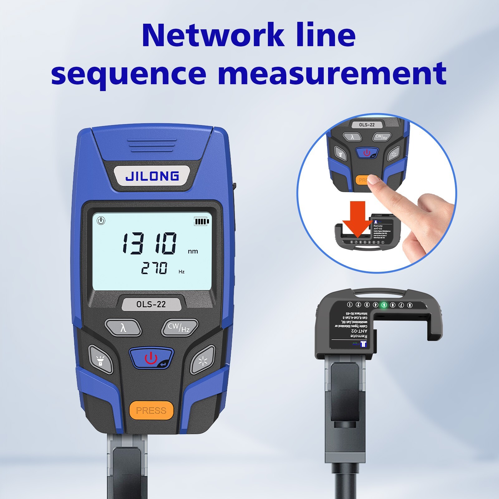 FTTH Fiber Tester Jilong OLS-22 Fiber Optical Light Source SM,MM,PON W/LED Light