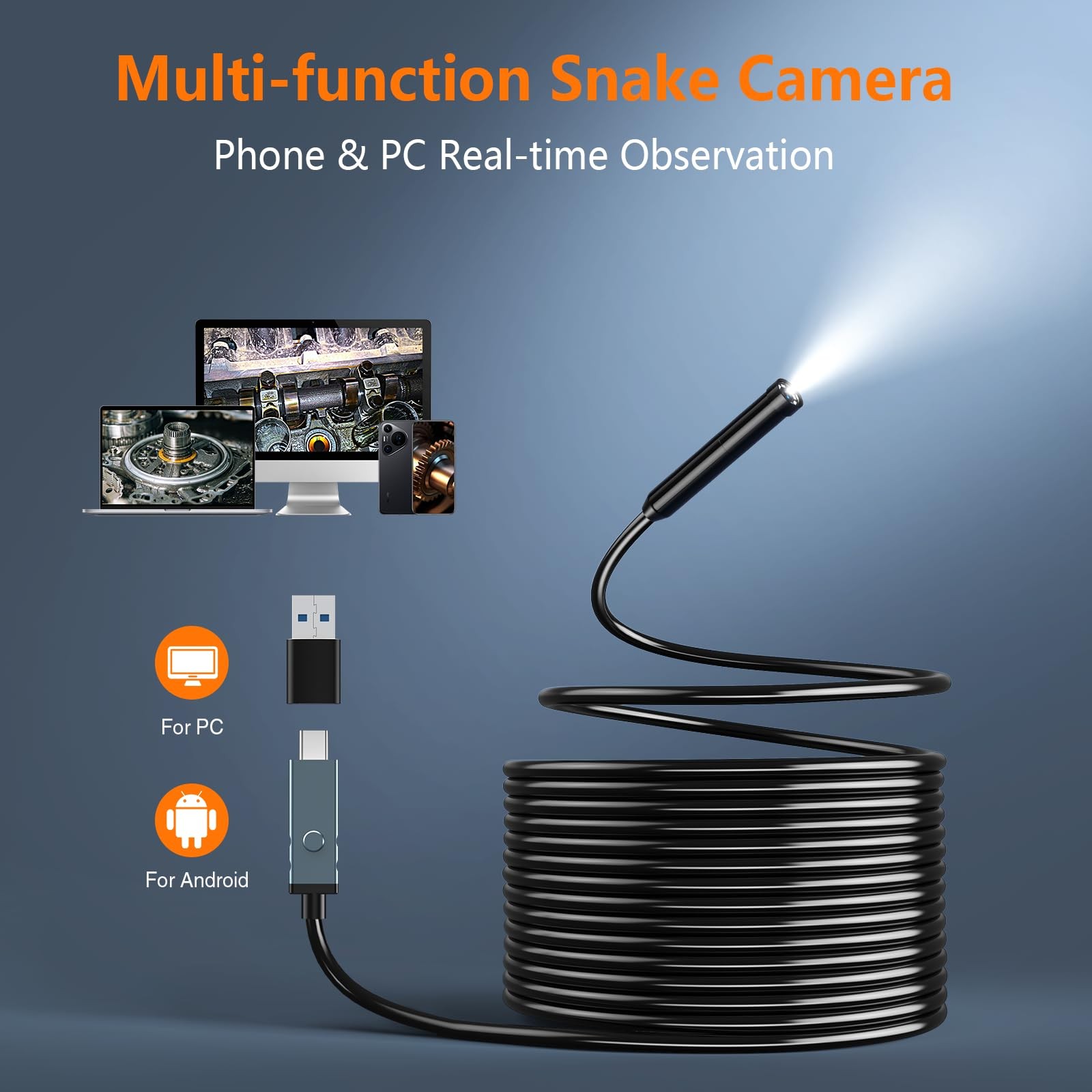 Hayve 4.3inch Industrial Endoscope, 1920P Digital Borescope Inspection , [Pho…