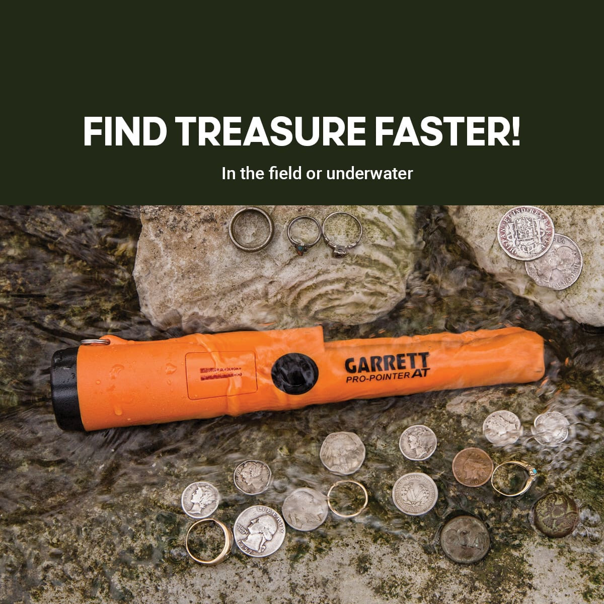 Garrett Propointer AT Underwater Pinpointer with Holster & Battery GENUINE