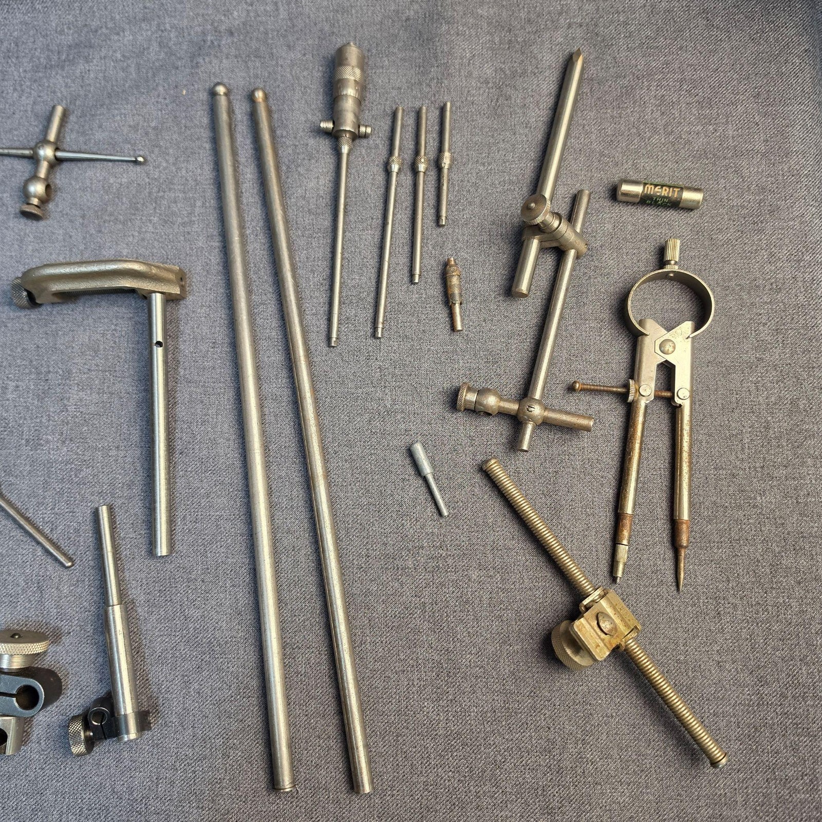 Vintage Starrett No.196 Dial Test Indicator Machinist Tool Set Made In USA Steel