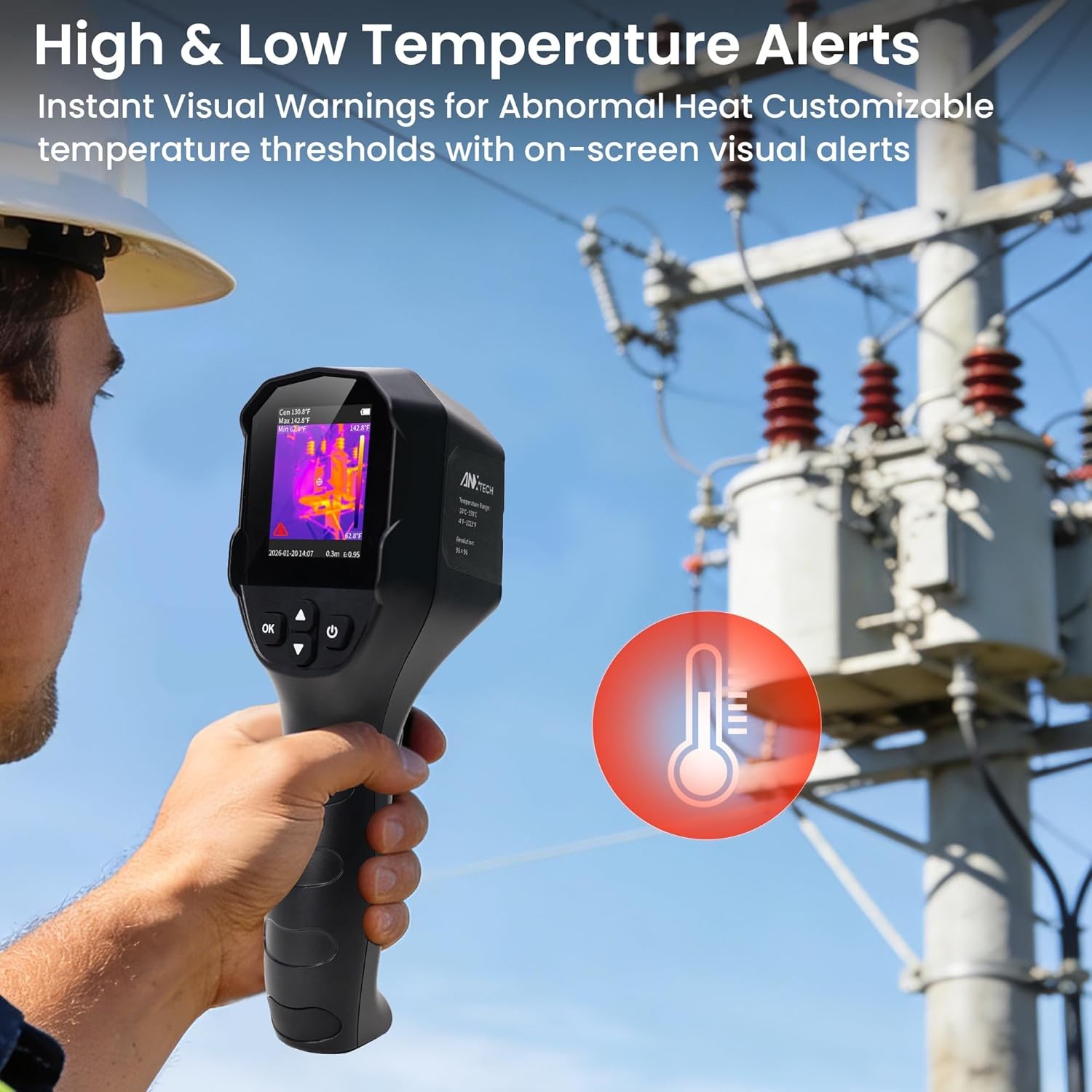 ANXTECH Thermal Camera Thermal Imaging Camera Handheld Infrared Imager 240*240