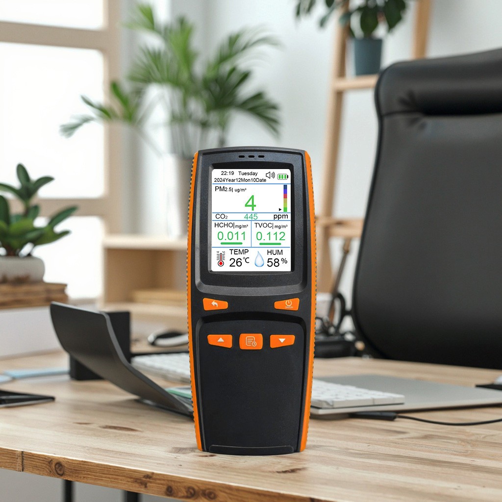 Wild Blue Handheld CO2 PM2.5 Air Quality Monitor Analyzer with Data Logging
