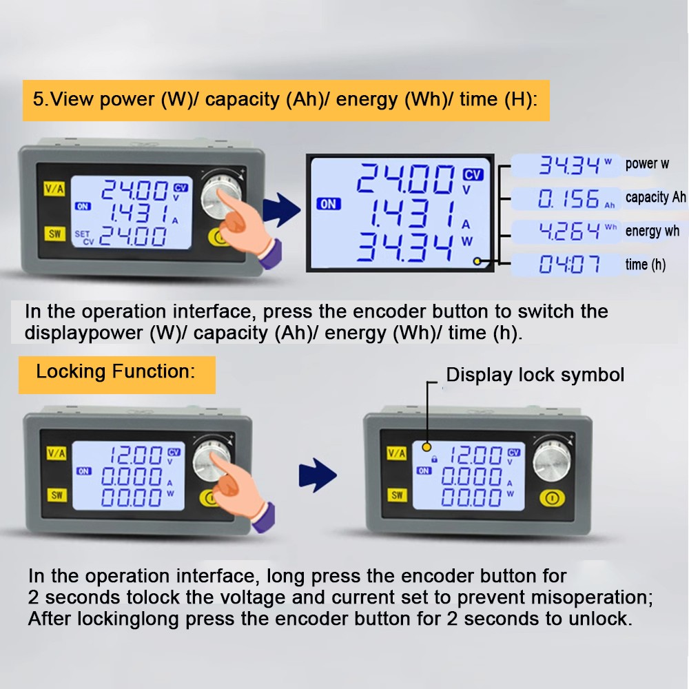 DC Power Supply For Hercules 20V Battery Adjustable Voltage Digital Display