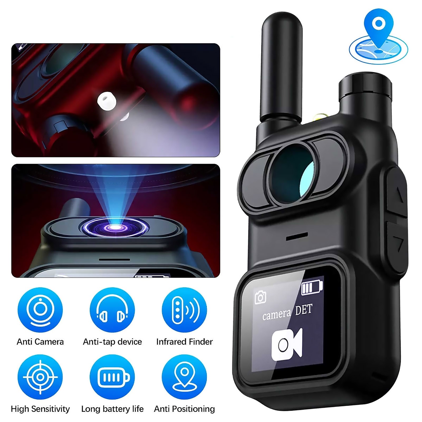 1PC PRO Handheld Infrared Detector Anti-Spy Device GPS Tracker Finder Scanner