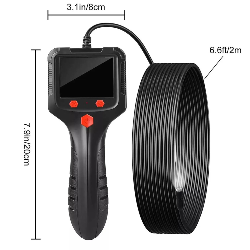 1080P HD LED Handheld Industrial Endoscope 8mm Borescope Snake Camera Inspection