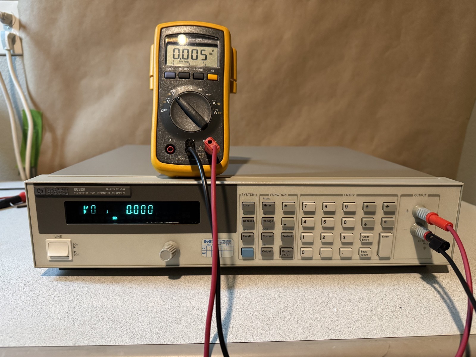 HP 6632B System DC Power Supply 0-20V/0-5A 100W