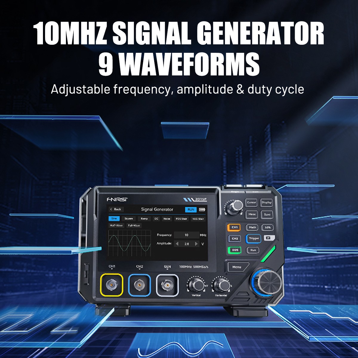 FNIRSI 2D15P Touchscreen Digital Oscilloscope Multimeter Signal Generator 100MHz
