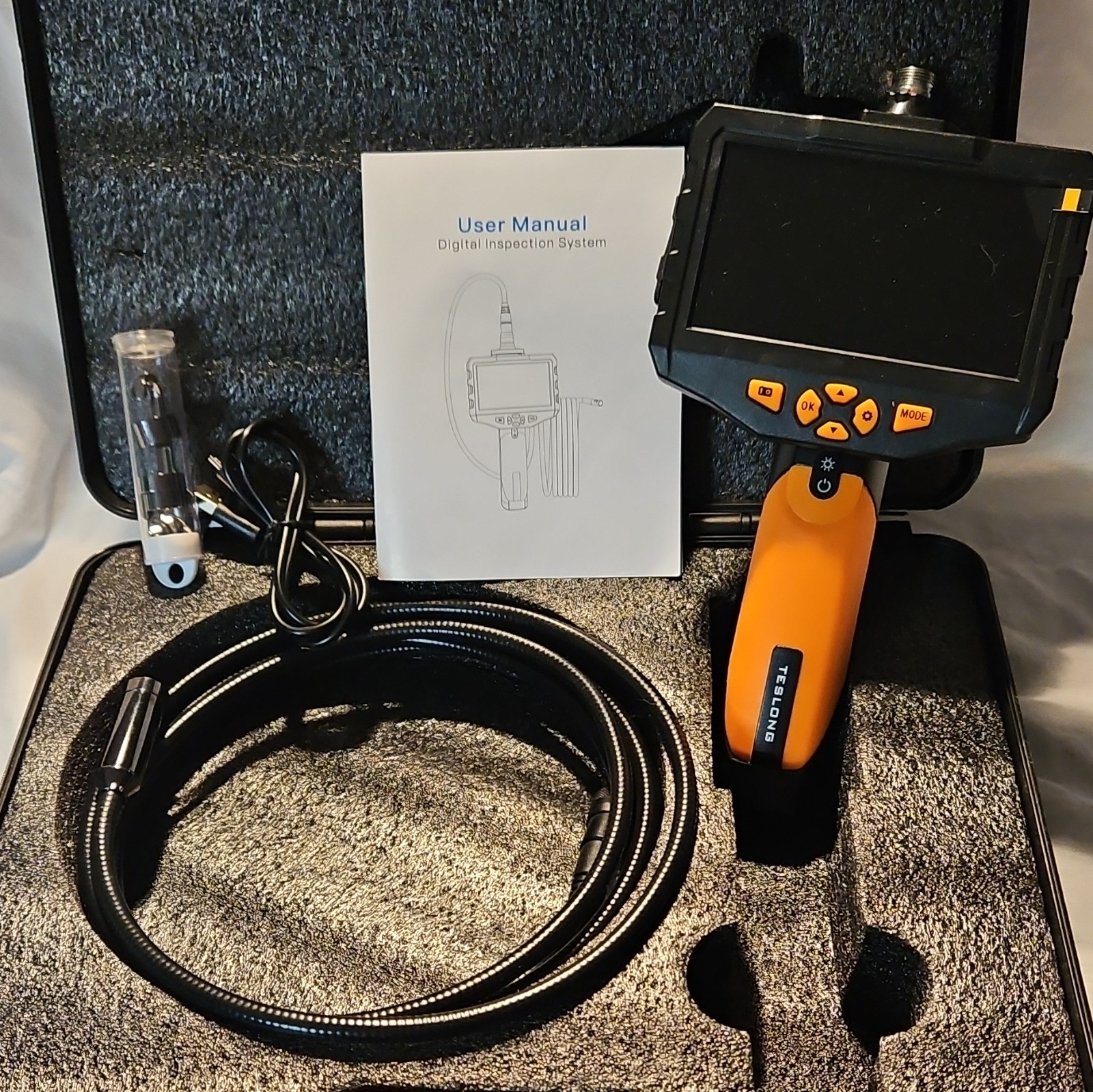 Teslong Digital Inspection Camera 1920×1080 3.9mm 1.45m Semi-Rigid w/ Case