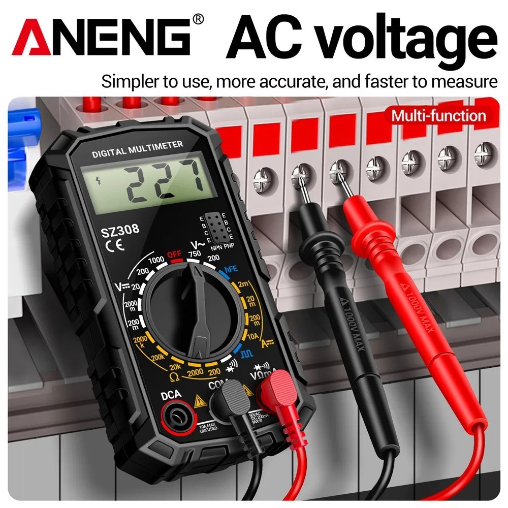Portable Digital Multimeter AC DC Voltmeter Ammeter Ohmmeter Volt Tester Meter
