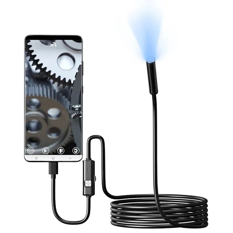 6LED USB Snake Endoscope Borescope HD Inspection Camera Scope For Android Type C