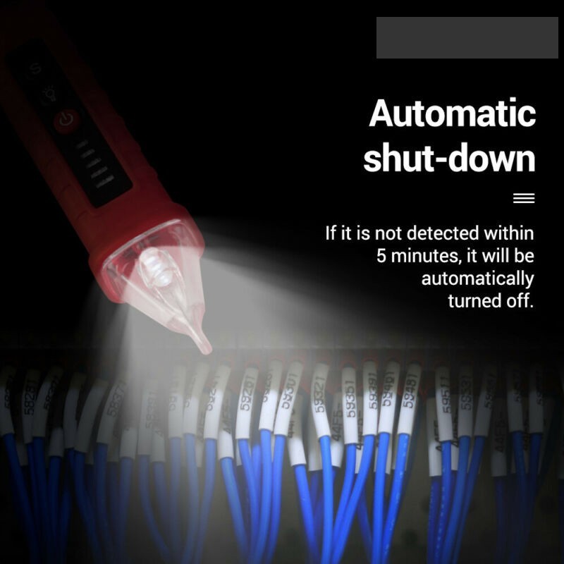 12-1000V LED Electric Live Wire Tester Pen Non-Contact AC Voltage Detector Pen
