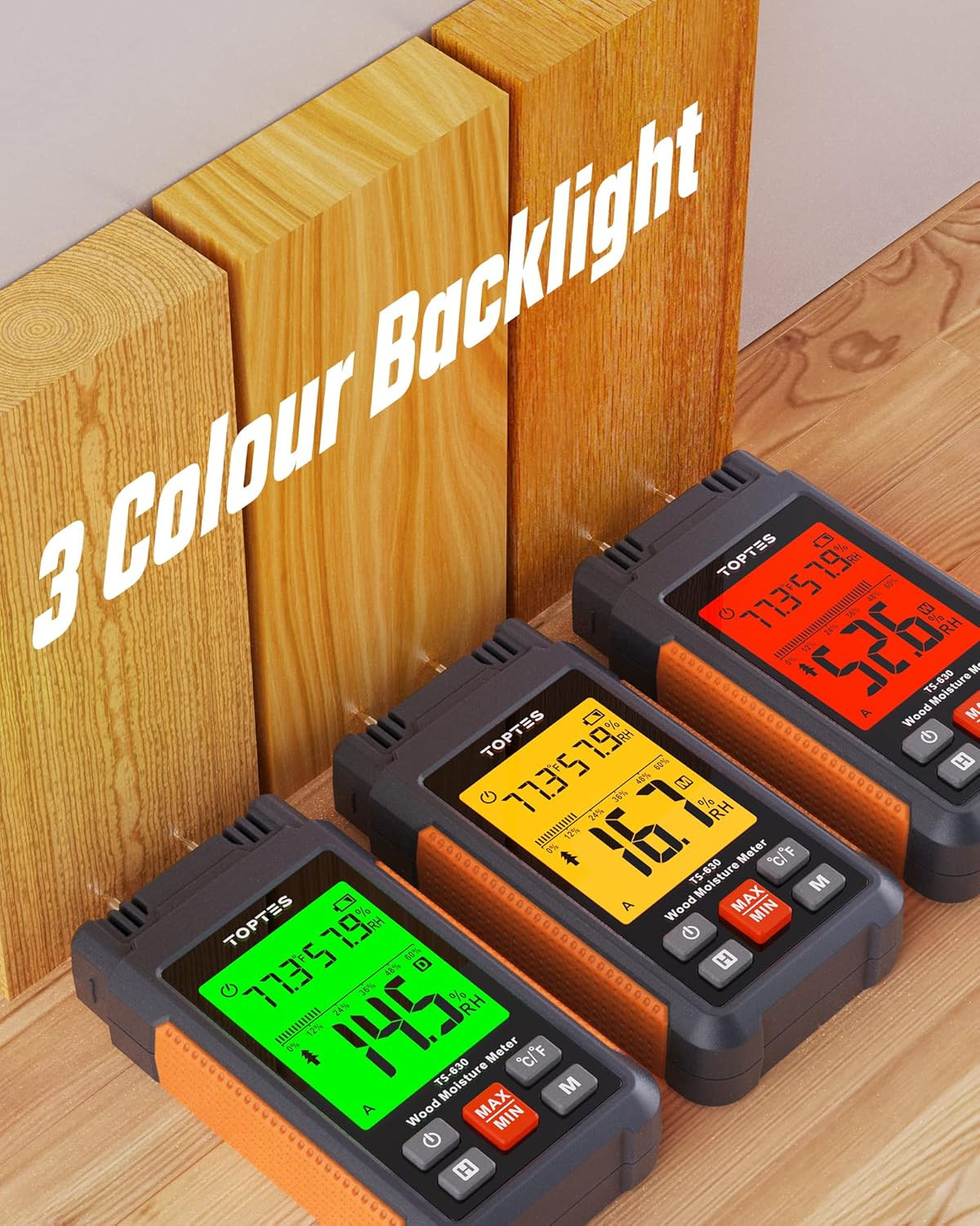 Wood Moisture Meter, Digital Moisture Meter TS-630, Handheld Humidity