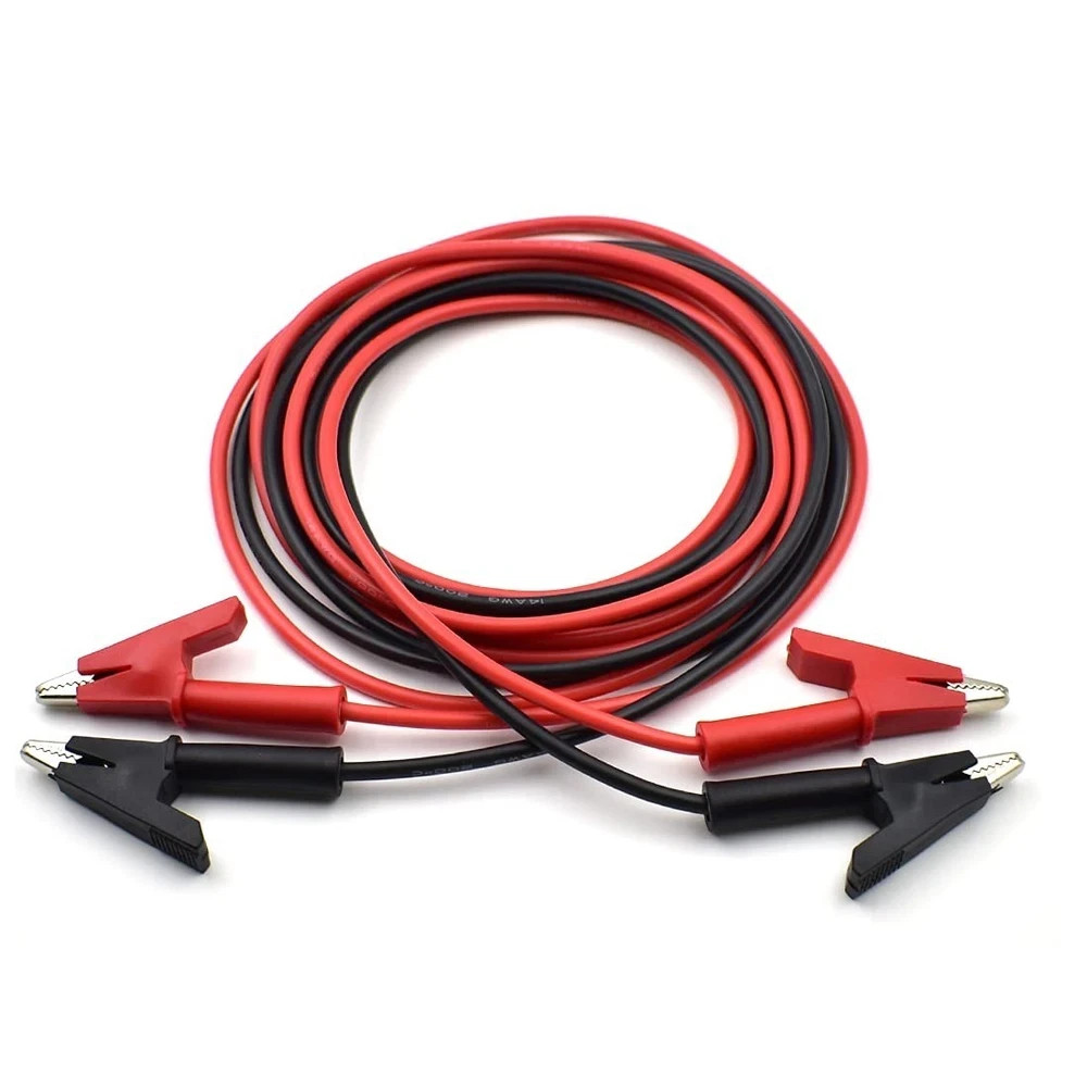 2 Pcs Dual Ended Crocodile Alligator Clips, 14AWG Lead Wire Cable with Insul…